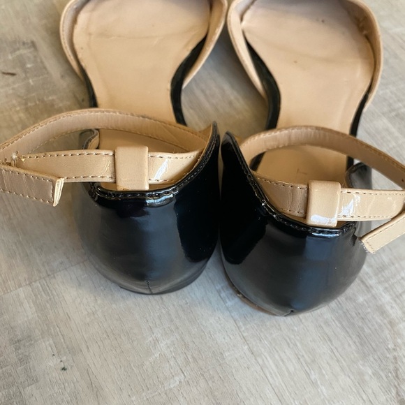 Nice West black and cream strapped flats | Size 10 - Picture 2 of 4